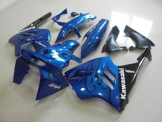 Carénages Moto Kawasaki ZX9R 94-97 - Bleu Noir Flamme Carénages Moto Kawasaki ZX9R 94-97 - Bleu Noir Flamme