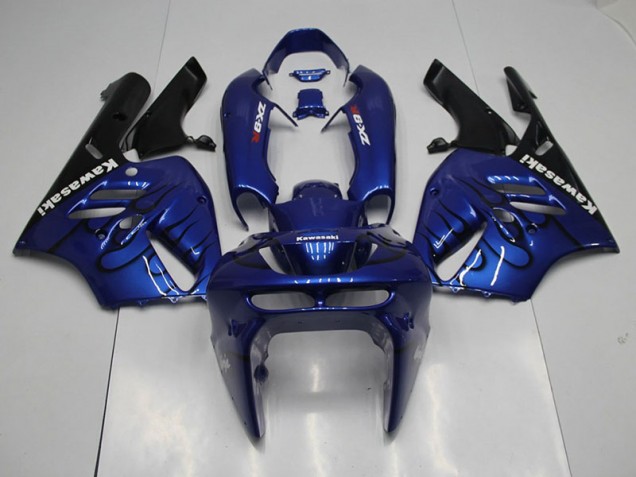 Carénage Moto Kawasaki ZX9R 94-97 - Bleu Noir Flamme Carénage Moto Kawasaki ZX9R 94-97 - Bleu Noir Flamme