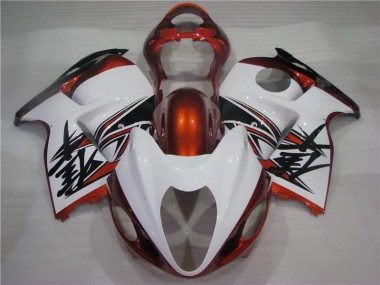 Carénage Moto Suzuki GSXR 1300 Hayabusa 96-07 - Orange Blanc Noir Bon Marché