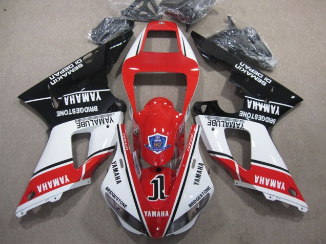 Carénage Moto Yamaha R1 98-99 - Rouge Blanc Noir 50 Carénage Moto Yamaha R1 98-99 - Rouge Blanc Noir 50
