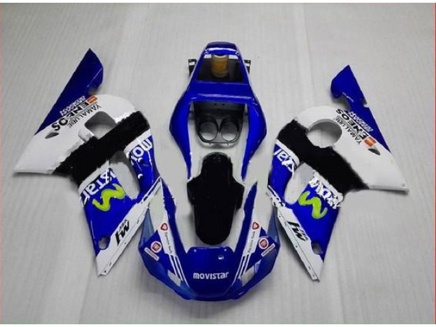 Carénage Moto Yamaha R6 98-02 - Bleu Vert Blanc Carénage Moto Yamaha R6 98-02 - Bleu Vert Blanc
