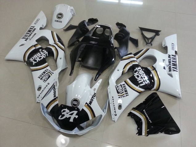 Carénage Moto Yamaha R6 98-02 - Blanc Noir Carénage Moto Yamaha R6 98-02 - Blanc Noir