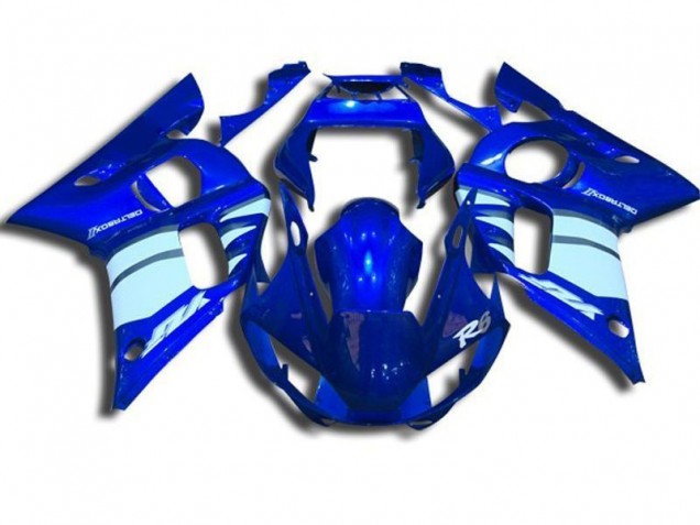 Carénage Moto Yamaha R6 98-02 - Bleu et Blanc Carénage Moto Yamaha R6 98-02 - Bleu et Blanc