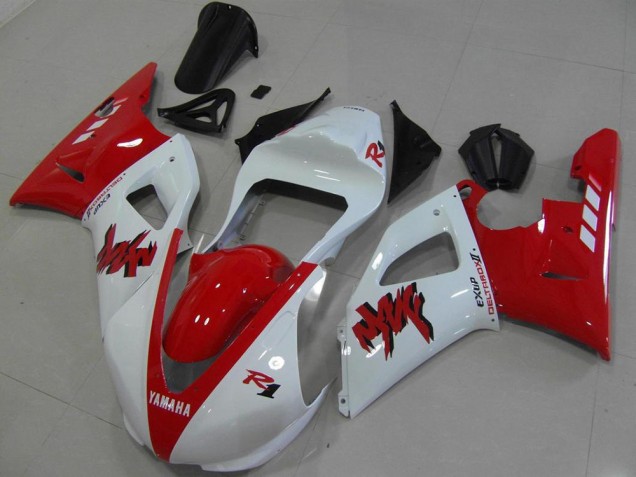 Carénage Moto Yamaha R1 00-01 - Rouge Blanc Courses Carénage Moto Yamaha R1 00-01 - Rouge Blanc Courses
