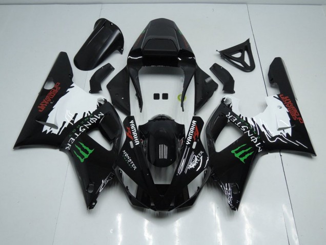 Carénage Moto Yamaha R1 00-01 - Noir Blanc Monster Carénage Moto Yamaha R1 00-01 - Noir Blanc Monster