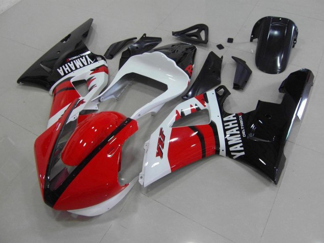 Carénage Moto Yamaha R1 00-01 - Rouge Noir Blanc Courses Version Carénage Moto Yamaha R1 00-01 - Rouge Noir Blanc Courses Version