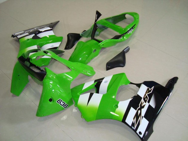 Kit Carénages Motos Kawasaki ZX6R 00-02 - Vert Noir Kit Carénages Motos Kawasaki ZX6R 00-02 - Vert Noir