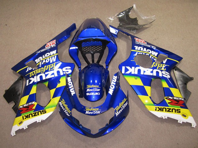 Carénage Moto Suzuki GSXR 1000 K1 00-02 - Bleu Jaune Telefumica Movistar Carénage Moto Suzuki GSXR 1000 K1 00-02 - Bleu Jaune Telefumica Movistar