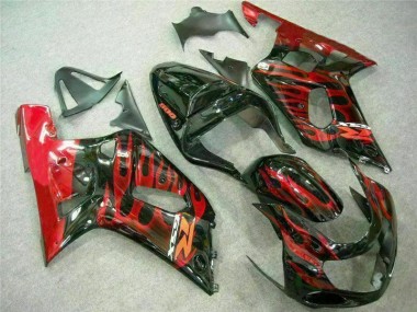 Carénage Moto Suzuki GSXR 600 / 750 K1 K2 K3 01-03 - Rouge Noir Bon Marché