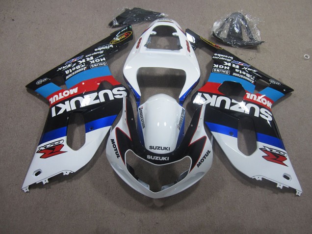 Carénage Moto Suzuki GSXR 600 K1 K2 K3 01-03 - Blanc Bleu Motul Carénage Moto Suzuki GSXR 600 K1 K2 K3 01-03 - Blanc Bleu Motul