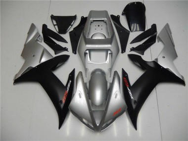 Carénage Moto Yamaha R1 02-03 - Argent Noir Bon Marché