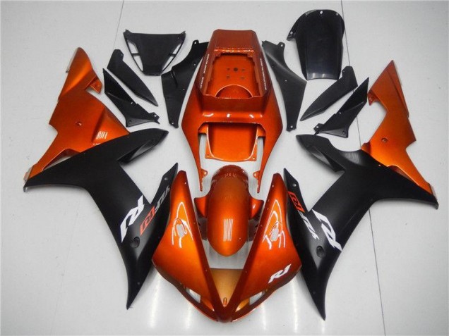 Carénage Moto Yamaha R1 02-03 - Orange Noir Carénage Moto Yamaha R1 02-03 - Orange Noir
