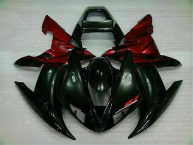 Carénages Moto Yamaha R1 02-03 - Noir Rouge Bon Marché