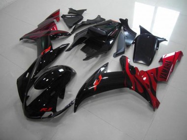 Carénage Moto Yamaha R1 02-03 - Noir Flamme Bon Marché