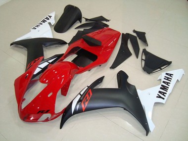 Carénage Moto Yamaha R1 02-03 - Noir Mat Rouge Bon Marché