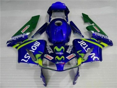 Carénage Moto Honda CBR 600 RR 03-04 - Bleu Vert Movistar Castrol Bon Marché