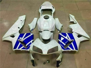 Carénages Moto Honda CBR 600 RR 03-04 - Blanc Bleu Bon Marché