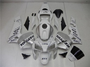 Carénage Moto Honda CBR 600 RR 03-04 - Argent Blanc Noir Repsol Bon Marché