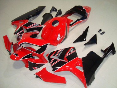 Kit Carénages Motos & Plastique Honda CBR 600 RR 03-04 - Rouge Noir Bon Marché