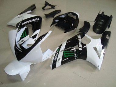 Carénages Moto Kawasaki ZX6R 03-04 - Blanc Monster Bon Marché