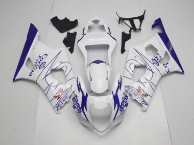 Carénage Moto Suzuki GSXR 1000 K3 03-04 - Bleu Whie Corona Bon Marché