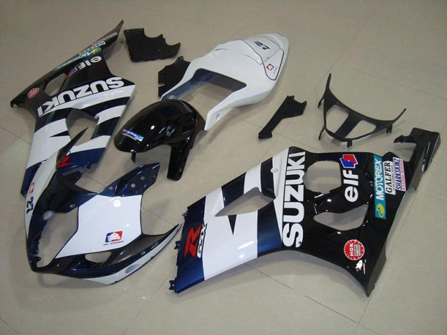 Carénage Moto Suzuki GSXR 1000 K3 03-04 - Blanc Noir Elf Carénage Moto Suzuki GSXR 1000 K3 03-04 - Blanc Noir Elf