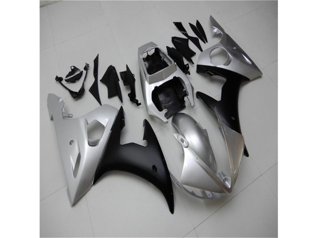 Carénage Moto Yamaha R6 03-05 - Argent Noir Carénage Moto Yamaha R6 03-05 - Argent Noir
