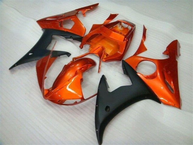 Carénage Moto Yamaha R6 03-05 - Orange Noir Carénage Moto Yamaha R6 03-05 - Orange Noir