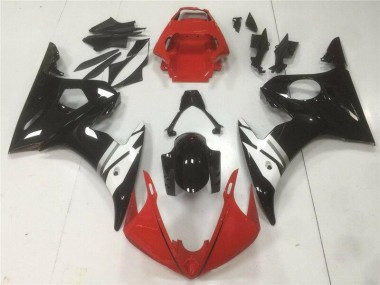 Carénage Moto Yamaha R6 03-05 - Rouge Noir Blanc Bon Marché
