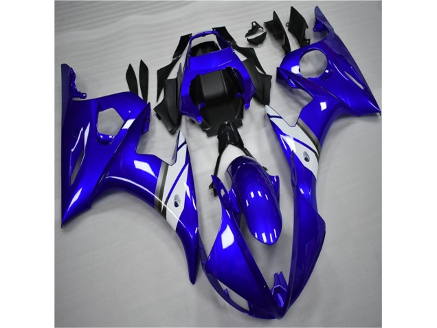 Kit Carénages Motos Complet Yamaha R6 03-05 - Bleu Blanc Kit Carénages Motos Complet Yamaha R6 03-05 - Bleu Blanc