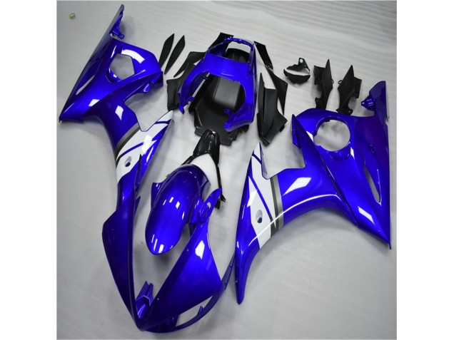 Kit Carénages Motos Complet Yamaha R6 03-05 - Bleu Blanc Kit Carénages Motos Complet Yamaha R6 03-05 - Bleu Blanc