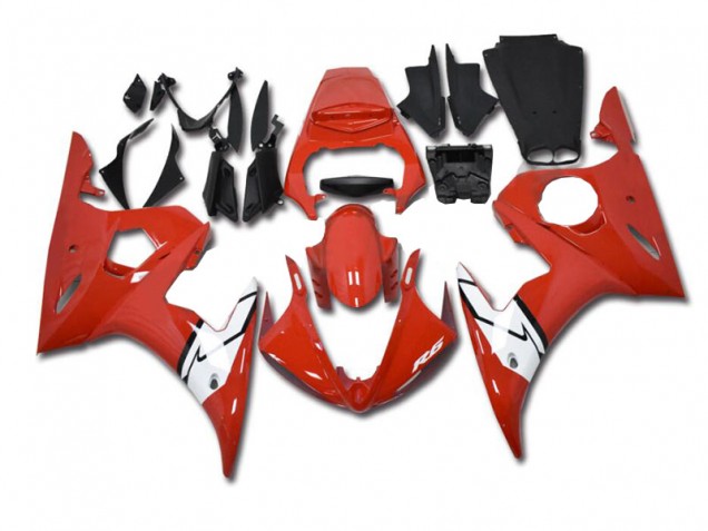 Carénages Moto Yamaha R6 03-05 - Rouge Blanc Carénages Moto Yamaha R6 03-05 - Rouge Blanc