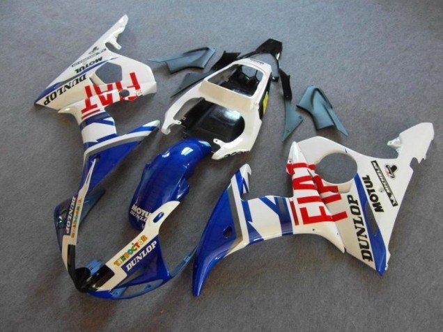 Carénage Moto Yamaha R6 03-05 - Bleu Blanc Fiat Carénage Moto Yamaha R6 03-05 - Bleu Blanc Fiat