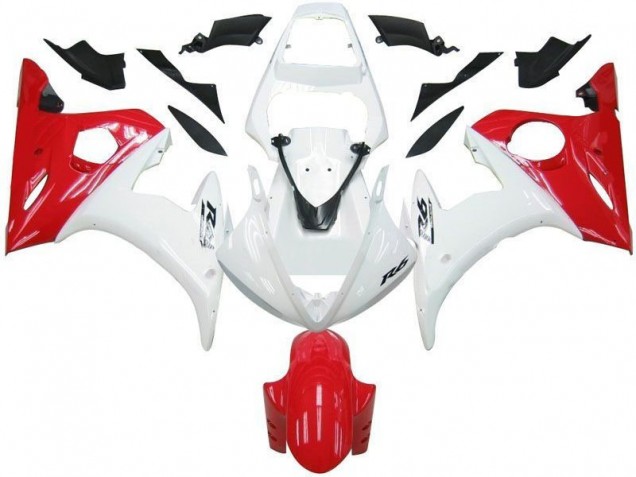 Carénage Moto Yamaha R6 03-05 - Blanc Rouge Carénage Moto Yamaha R6 03-05 - Blanc Rouge