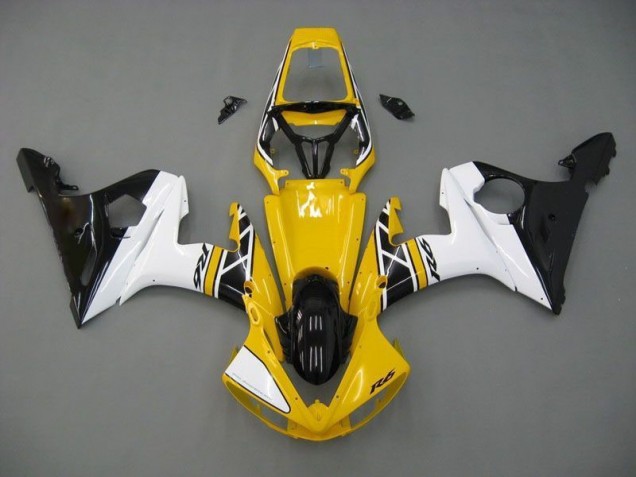 Carénage Moto Yamaha R6 03-05 - Jaune Blanc Noir Carénage Moto Yamaha R6 03-05 - Jaune Blanc Noir