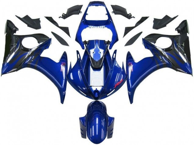Carénage Moto Yamaha R6 03-05 - Bleu Noir Carénage Moto Yamaha R6 03-05 - Bleu Noir