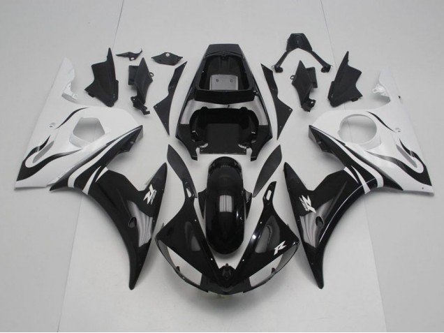 Carénage Moto Yamaha R6 03-05 - Noir et Blanc Carénage Moto Yamaha R6 03-05 - Noir et Blanc