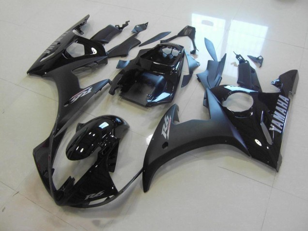 Carénage Moto Yamaha R6 03-05 - Noir Mat Noir Brillant Carénage Moto Yamaha R6 03-05 - Noir Mat Noir Brillant