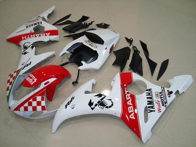 Kit Carénages Motos Complet Yamaha R6 03-05 - Rouge Blanc Kit Carénages Motos Complet Yamaha R6 03-05 - Rouge Blanc