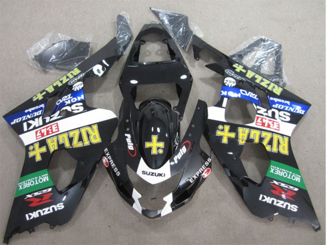 Carénage Moto Suzuki GSXR 600 K4 04-05 - Noir Jaune Rizla Carénage Moto Suzuki GSXR 600 K4 04-05 - Noir Jaune Rizla