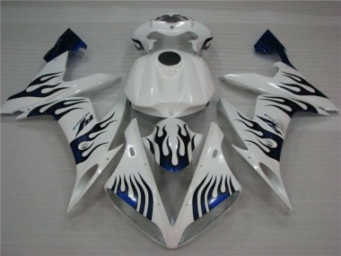 Carénage Moto Yamaha R1 04-06 - Blanc Bleu Flamme Bon Marché