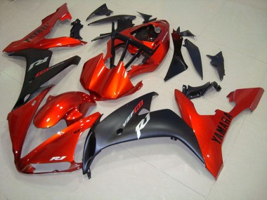 Carénage Moto Yamaha R1 04-06 - Rouge Noir Mat Bon Marché