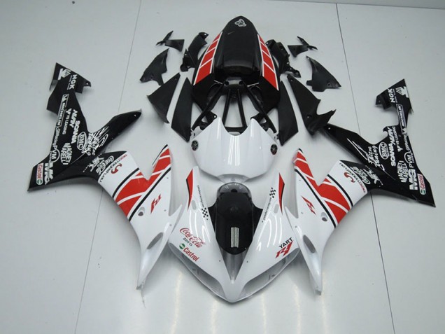 Carénage Moto Yamaha R1 04-06 - Blanc Noir Décalque Carénage Moto Yamaha R1 04-06 - Blanc Noir Décalque