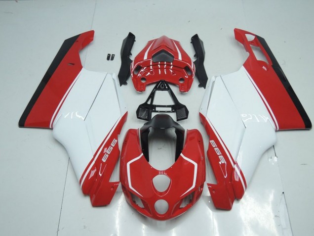 Carénage Moto Ducati 749 999 05-06 - Rouge Blanc Rouge Carénage Moto Ducati 749 999 05-06 - Rouge Blanc Rouge
