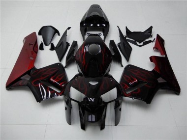 Carénage Moto Honda CBR 600 RR 05-06 - Rouge Flamme Noir Bon Marché