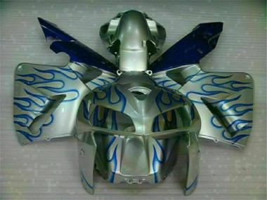 Carénage Moto Honda CBR 600 RR 05-06 - Blanc Bleu Flamme Bon Marché
