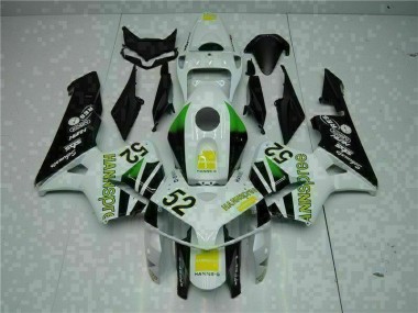 Carénage Moto Honda CBR 600 RR 05-06 - Blanc Jaune Vert 52 Bon Marché