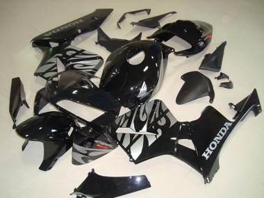 Carénage Moto Honda CBR 600 RR 05-06 - Noir Blanc Flamme Bon Marché