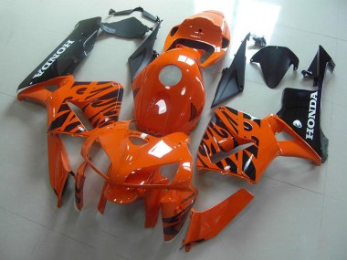 Carénage Moto Honda CBR 600 RR 05-06 - Orange Noir Flamme Bon Marché