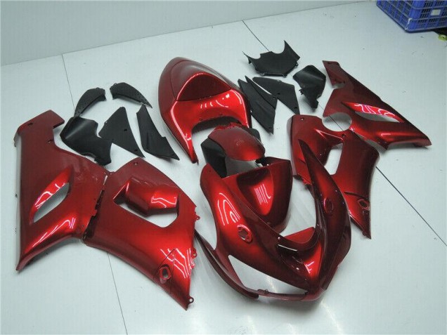 Carénage Moto Kawasaki ZX6R 05-06 - Rouge Bonbon